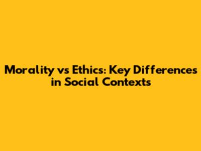 Morality vs Ethics: Key Differences in Social Contexts