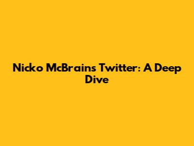 Nicko McBrain's Twitter: A Deep Dive