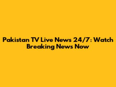 Pakistan TV Live News 24/7: Watch Breaking News Now