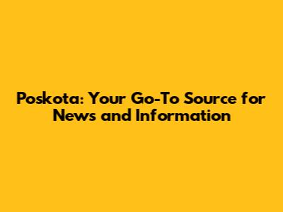Poskota: Your Go-To Source for News and Information