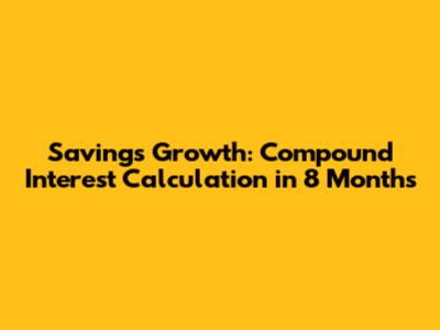 Savings Growth: Compound Interest Calculation in 8 Months